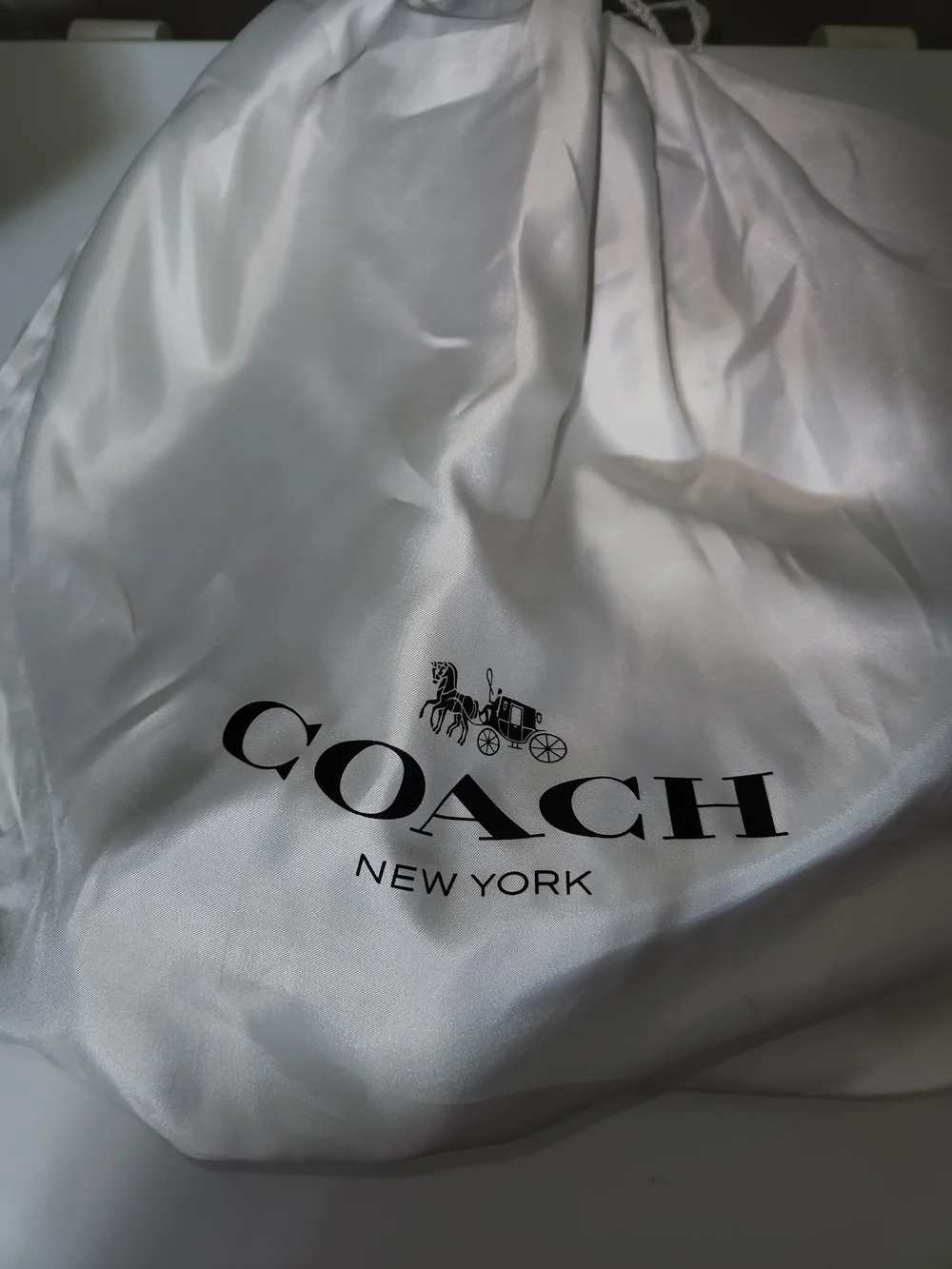 Coach Embossed Leather Shoulder Bag in Deep Red